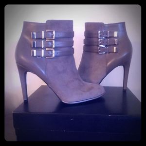 High Heel Taupe Booties -Size 9.5